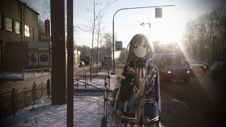 Anime Girl Villains, sky, city, cold temperature, leisure activity