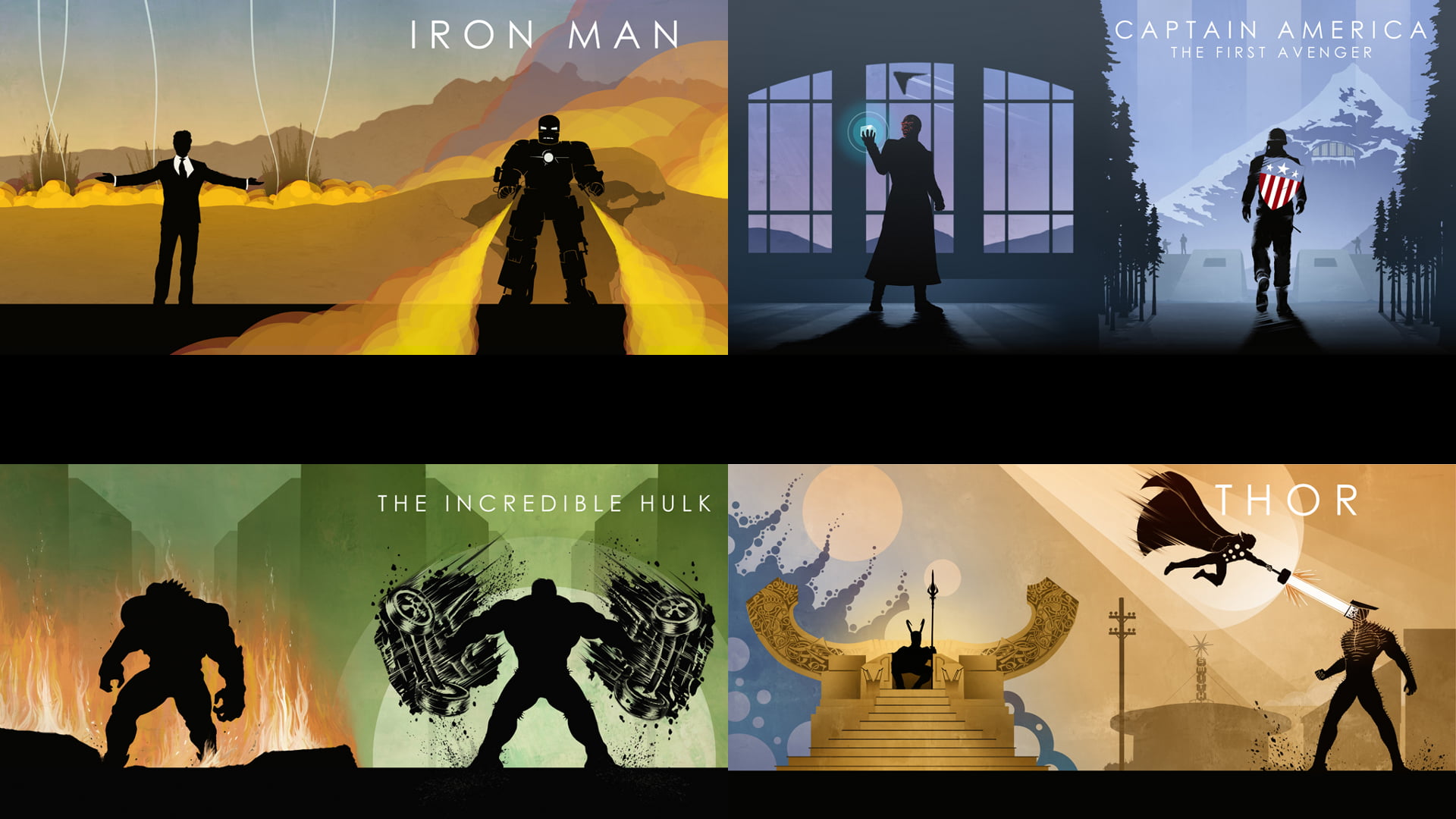 Avengers 2 Concept Art, silhouette, men, captain america the first avenger, wall  building feature