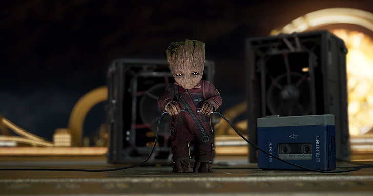 Avengers Baby Groot, holding, arts culture and entertainment, baby groot, men