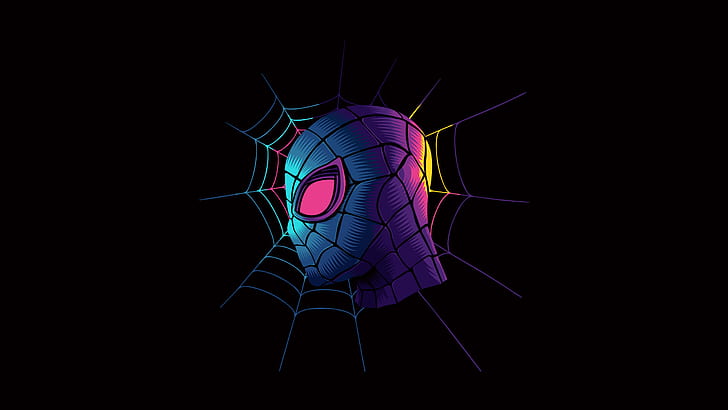 Avengers Spider-Man, peter parker, colorful, black, fictional