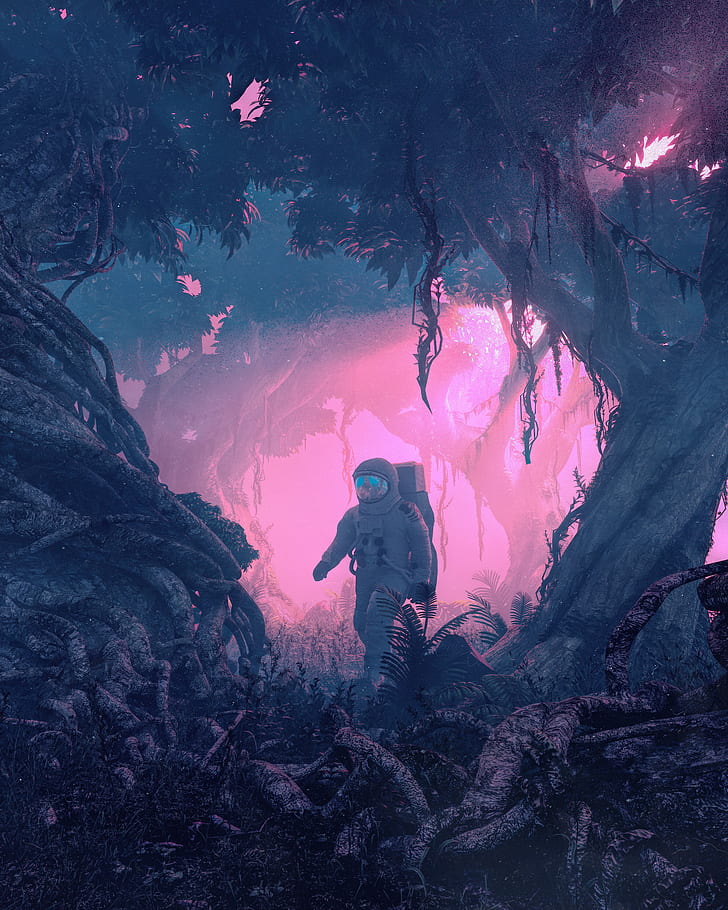 Beeple, walking, surreal, portrait display, science fiction Free HD Wallpaper