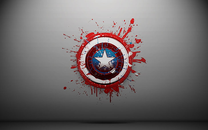 Captain America New Shield, copy space, symbol, white color, nature Free HD Wallpaper