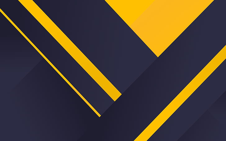 Contemporary Navy Blue, yellow, material, dark background, geometric Free HD Wallpaper