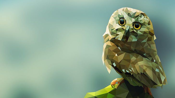 Cool Low Poly Art, symbol, artwork, abstract, autumn