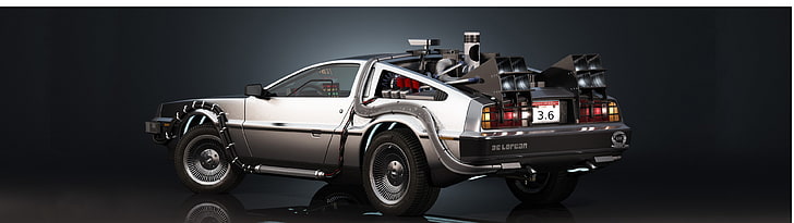 DeLorean Side, mode of transportation, indoors, motor vehicle, black color Free HD Wallpaper