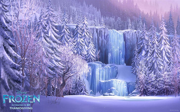 Disney Frozen Arendelle, thanksgiving, poster, movie, waterfall Free HD Wallpaper