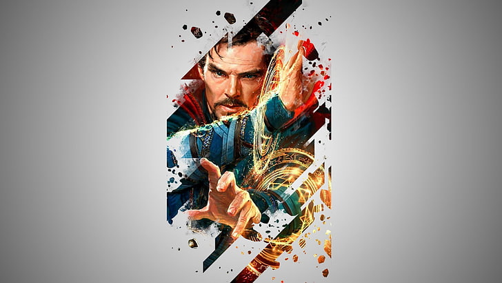 Doctor Strange Marvel Universe, wizard, studio shot, one person, gray background Free HD Wallpaper