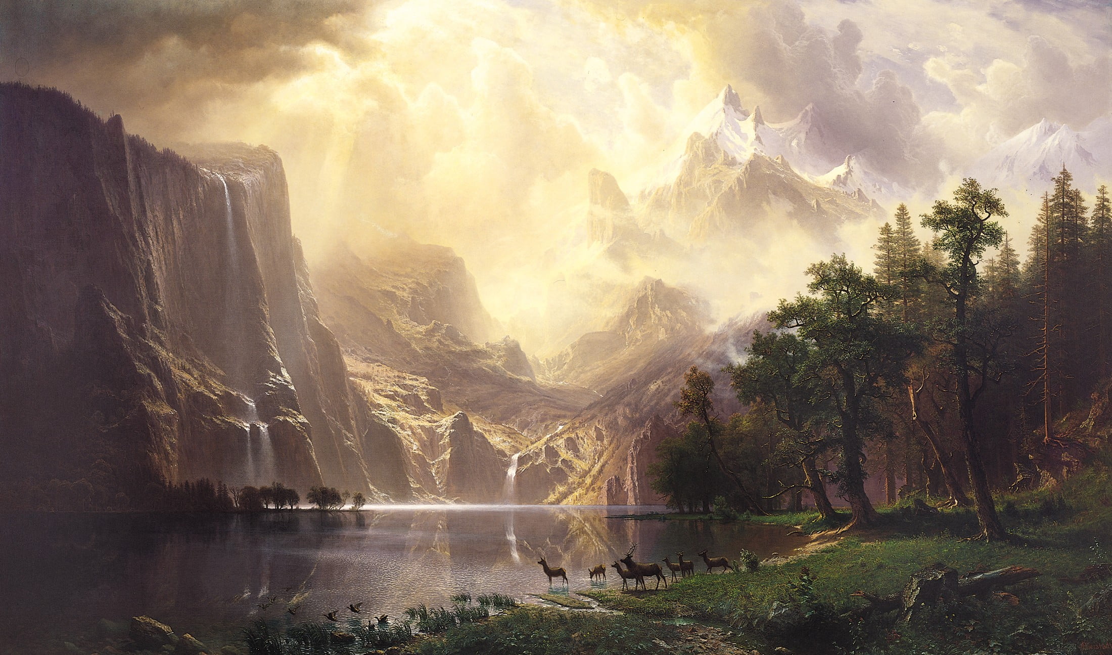 Exotic Art, majestic, mountain range, mountain peak, artwork