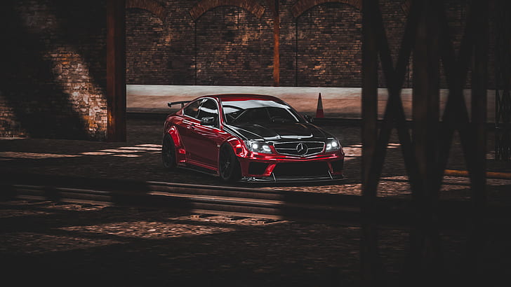 forza horizon 4, mercedes c63 amg, mercedes benz, carbon fiber Free HD Wallpaper