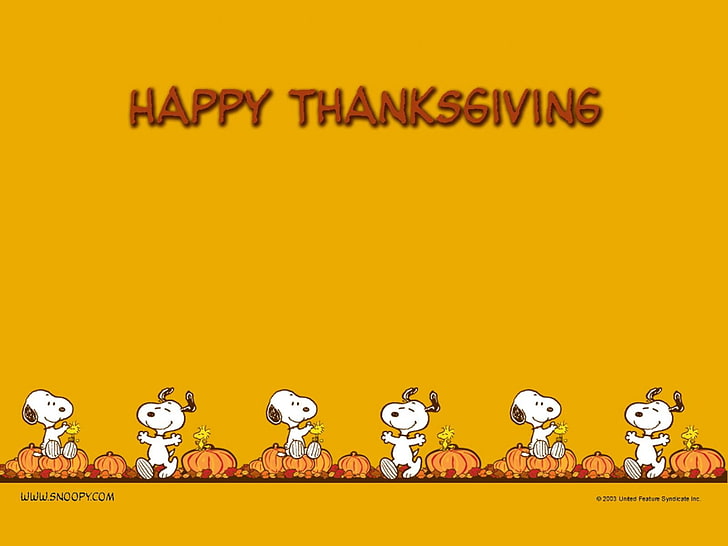 Funny Happy Thanksgiving Snoopy, digital composite, time, thanksgiving, activity Free HD Wallpaper