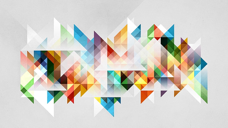 Geometric Abstract Art Triangles, choice, art and craft, white background, twodimensional shape