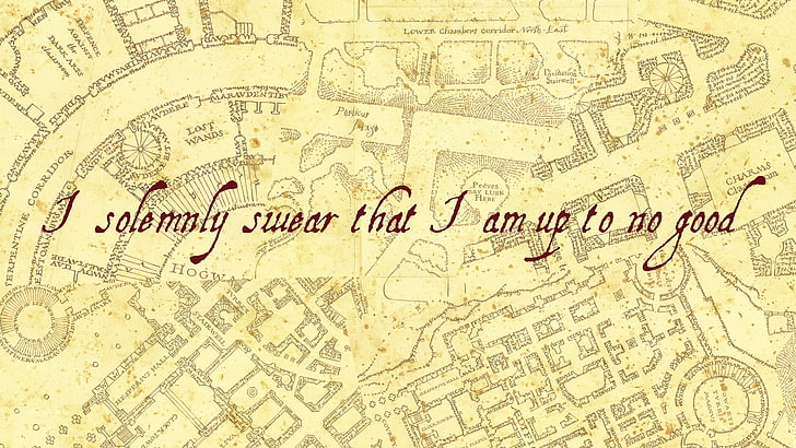 Harry Potter Map.png, marauders map, retro styled, activity, document