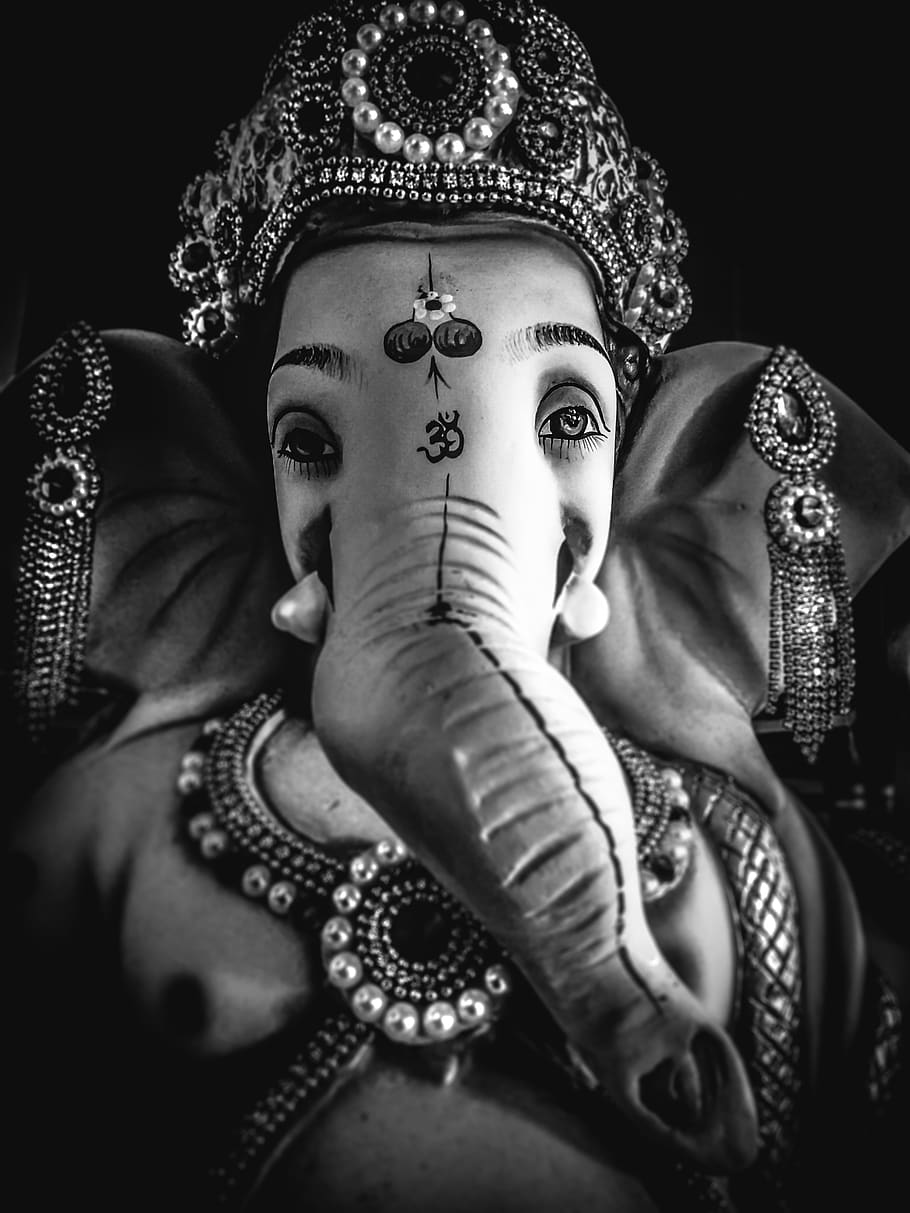 Lord Ganesha Paintings, studio shot, idol, creativity, clothing Free HD Wallpaper