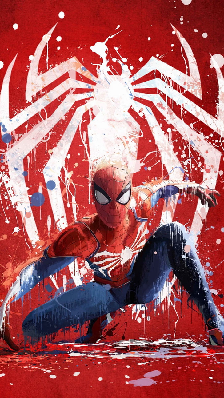 Marvel's Spider-Man 2 PS5, sadness, paint, patriotism, indoors