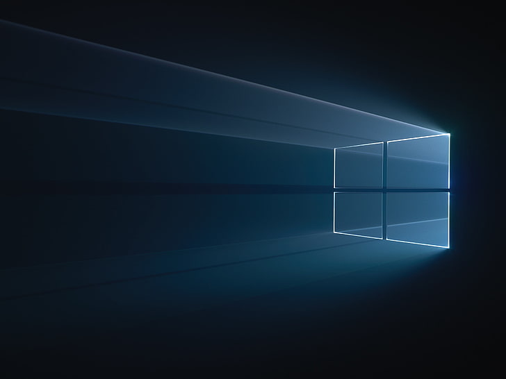 Microsoft Windows 10, copy space, light  natural phenomenon, three dimensional, illuminated Free HD Wallpaper