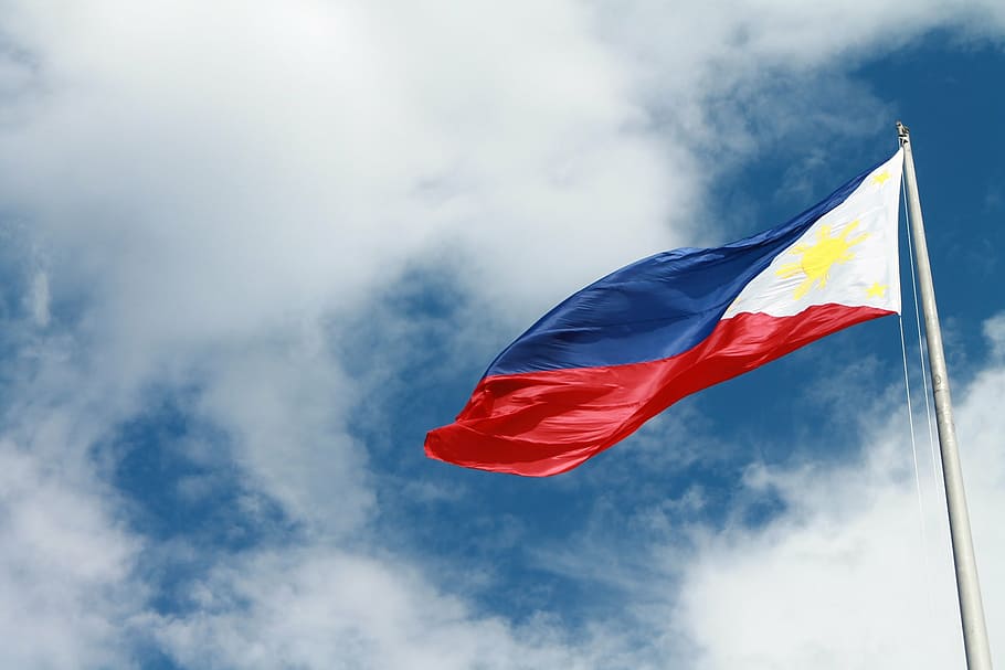 Philippine Flag Small, striped, philippines, wind, filipino