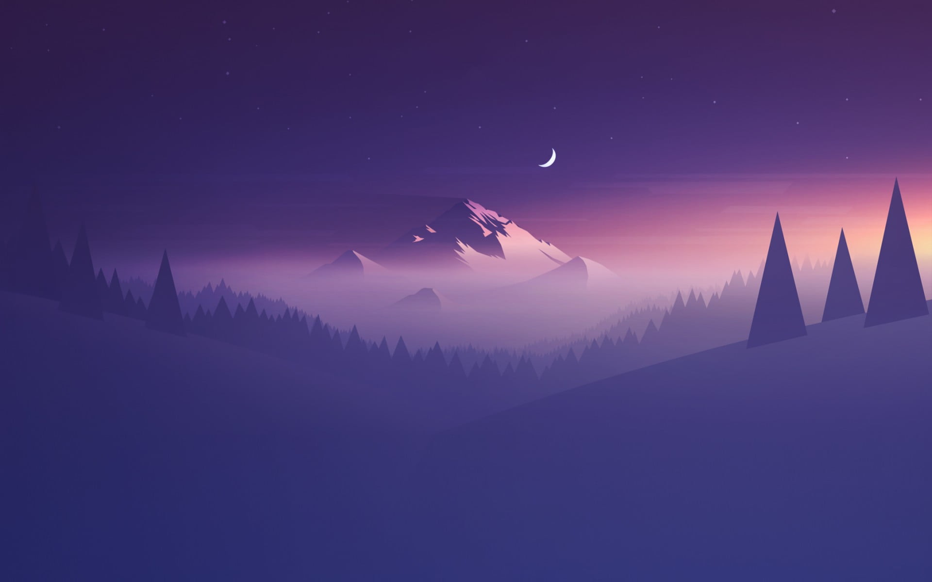 Pretty Minimalist, light natural phenomenon, cold temperature, dawn, illustration