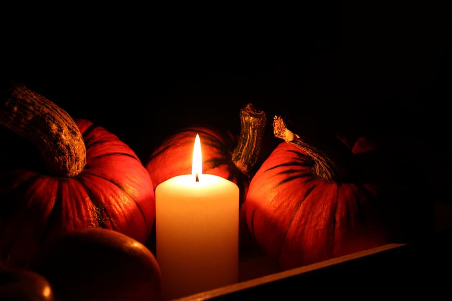 Pumpkin Spice Mix, darkness, luminosity, autumn decoration, flame Free HD Wallpaper