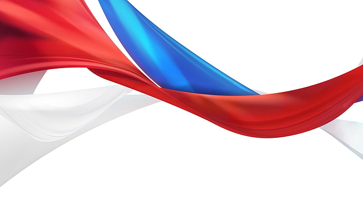 Red White and Blue Paint, curve, colors, cut out, motion Free HD Wallpaper