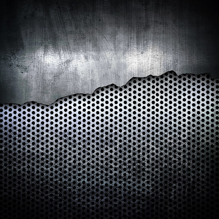 Steel Metal Texture, hole, wire, stainless steel, perforated Free HD Wallpaper