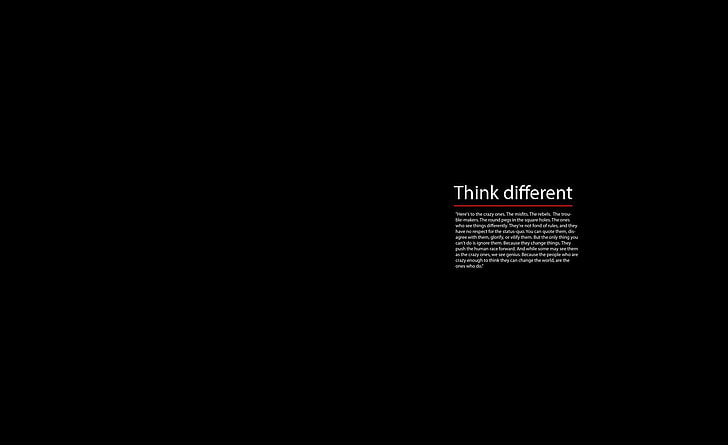 Steve Jobs Think Different, single object, think, global communications, computers Free HD Wallpaper