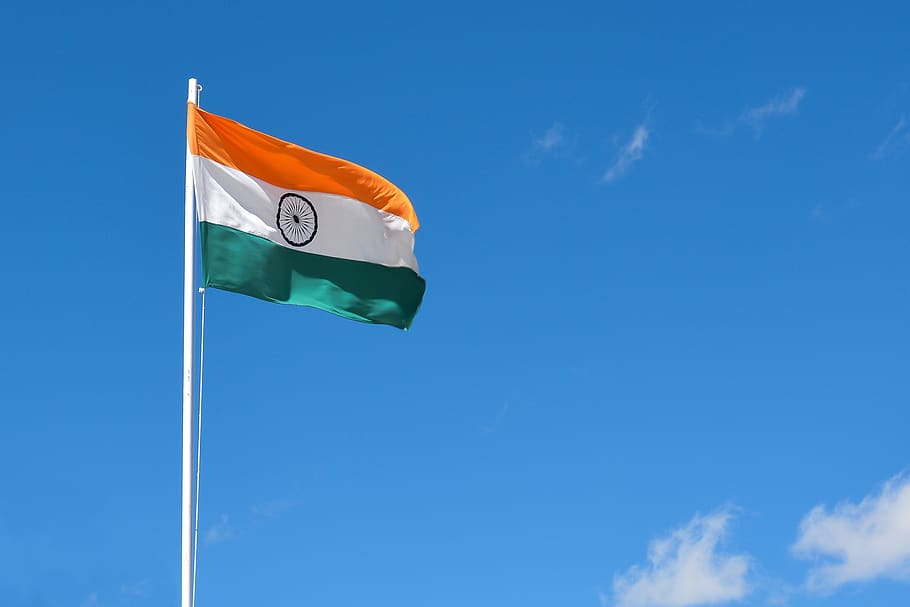 United India Flag, outdoors, waving, text, guidance