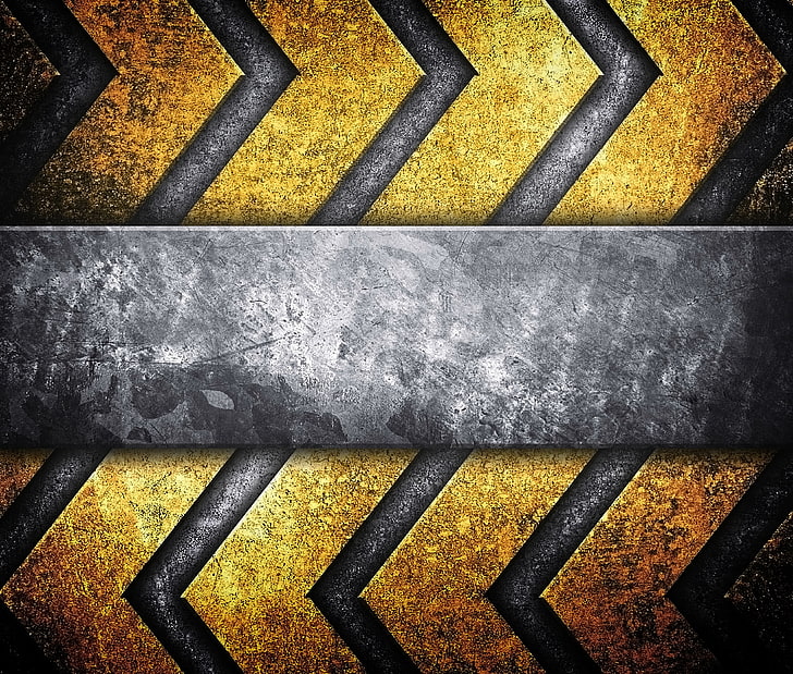 Yellow Zig Zag, closeup, transportation, rusty, backdrop Free HD Wallpaper