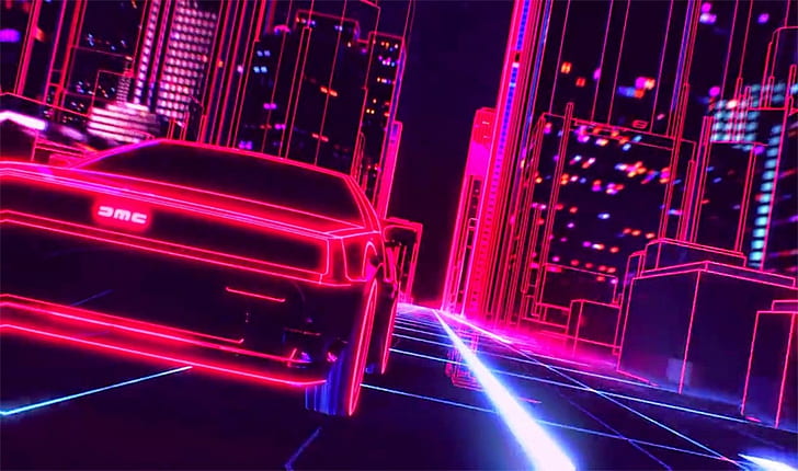 80s Car Aesthetic, delorean, new retro wave, 1980s, games, Free HD Wallpaper