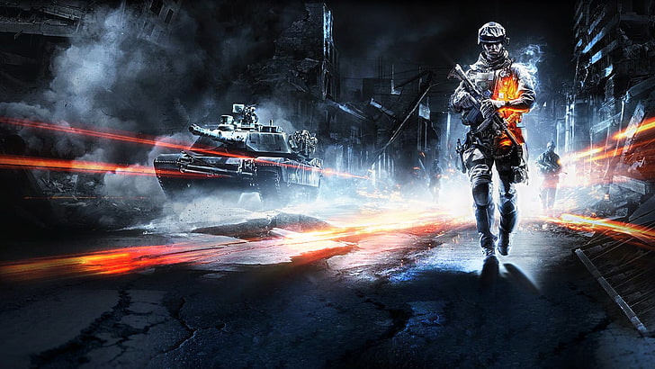 Battlefield 3 Campaign, full length, burning, occupation, protection Free HD Wallpaper