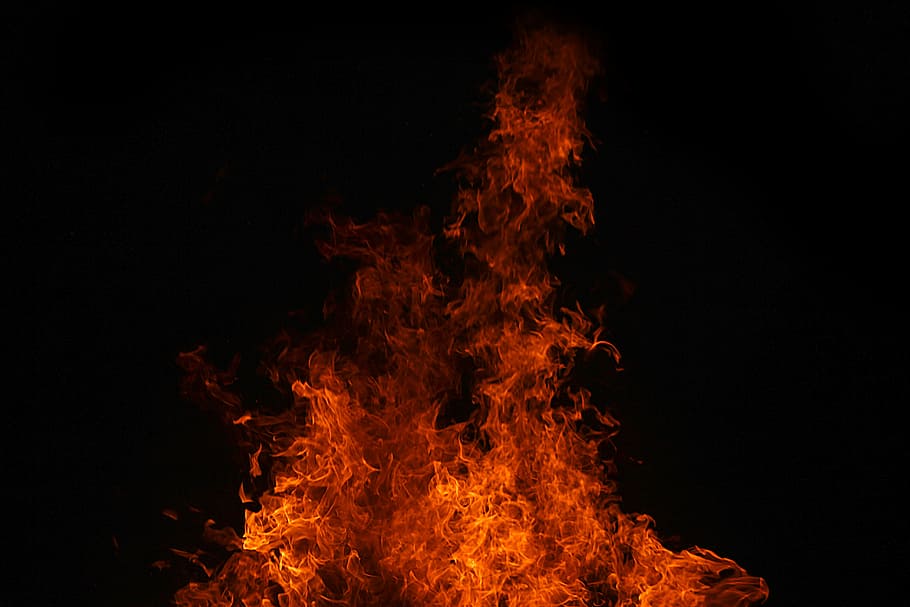 Black and Fire, sparks, abstract, isolated, ignite Free HD Wallpaper