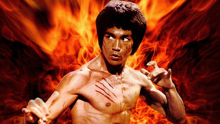 Bruce Lee Quotes, serious, communication, orange color, portrait Free HD Wallpaper