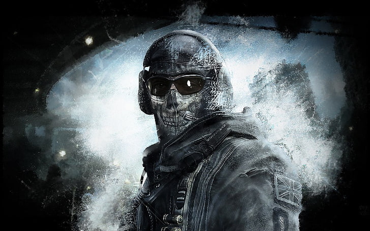 Call of Duty Black and White, call of duty, gray, Duty,, call of duty ghosts Free HD Wallpaper