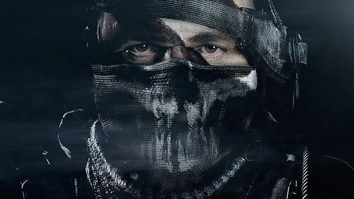 Call of Duty Ghosts, closeup, aggression, one person, portrait Free HD Wallpaper