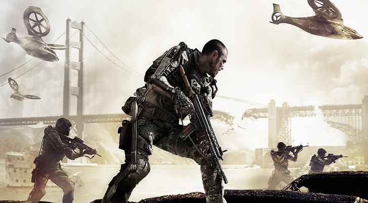 Call of Duty MW2, group of people, young men, real people, people Free HD Wallpaper