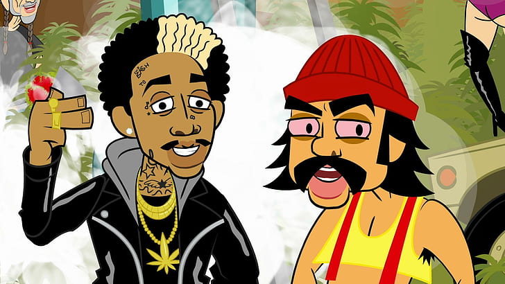 cheech, chong, marijuana, humor Free HD Wallpaper