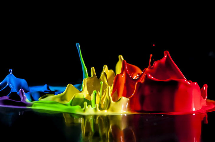 Color Splash Painting, candle, food, choice, isolated Free HD Wallpaper