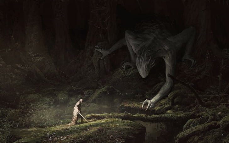 creature, forest, creepy, horror Free HD Wallpaper