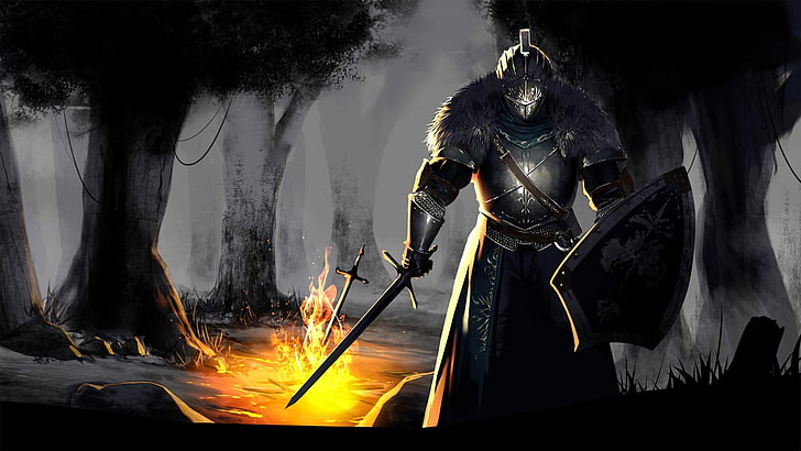 Dark Souls PC, camping, fire  natural phenomenon, glowing, coal Free HD Wallpaper