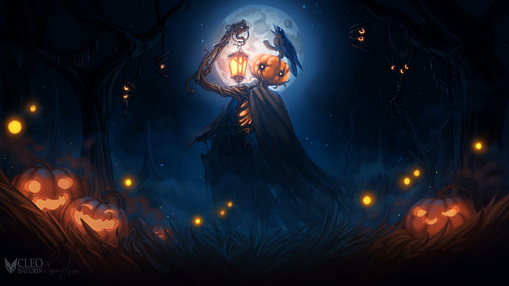 Halloween Art deviantART, spooky, jackolantern, dusk, environment