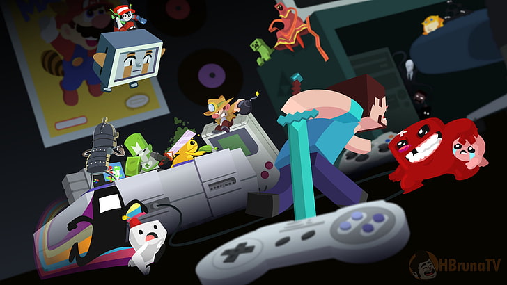 Indie RPG, cartoon, closeup, nintendo, vector