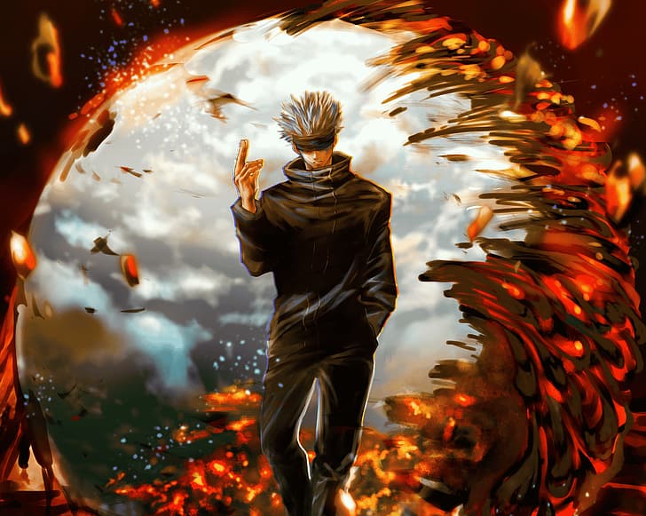 Jujutsu Kaisen, anime, jujutsu kaisen, satoru gojo, anime boys Free HD Wallpaper