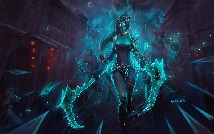 League of Legends Splash Art, arts culture and entertainment, illuminated, creativity, akali Free HD Wallpaper