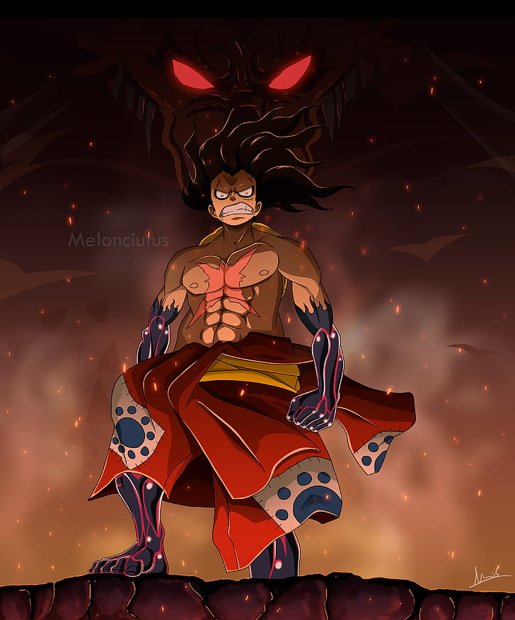 Luffy Drawing, kaido, one piece, anime boys, monkey d luffy Free HD Wallpaper