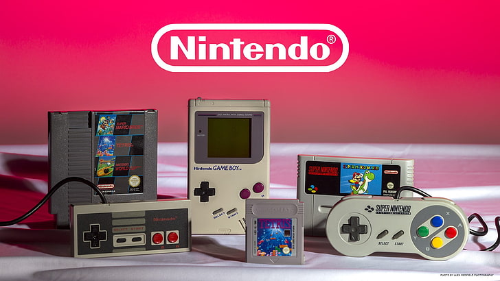 Mini Video Game Console, no people, the media, gameboy, super mario Free HD Wallpaper