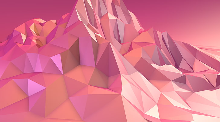 Modern Pink, colored background, pink, geometric shape, digitalart Free HD Wallpaper