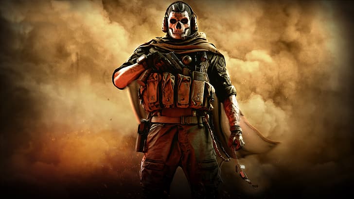 Modern Warfare 2 Ghost Mask, cod mw, call of duty, ghost Free HD Wallpaper