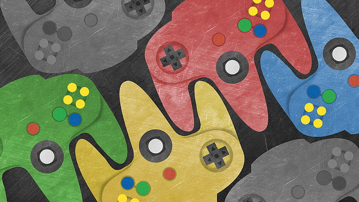 N64 Pad, indoors, circle, art and craft equipment, art and craft Free HD Wallpaper