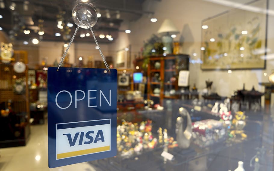 night, small business, visa sign, sale Free HD Wallpaper