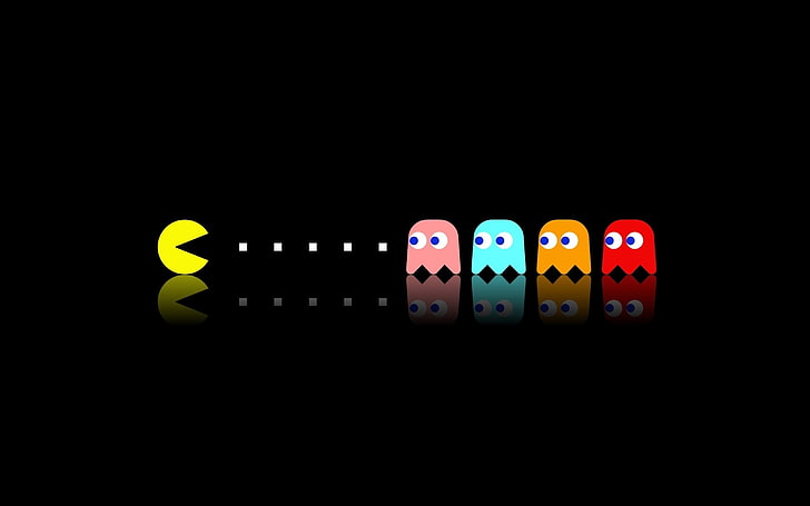 Old Pacman Game, cut out, number, indoors, man Free HD Wallpaper