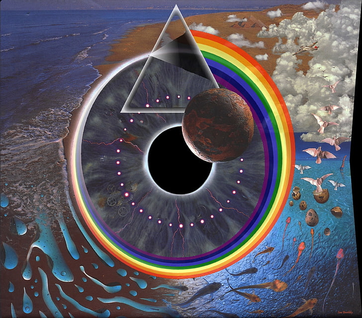 Pink Floyd Band Logo, art, moon, entertainment, of